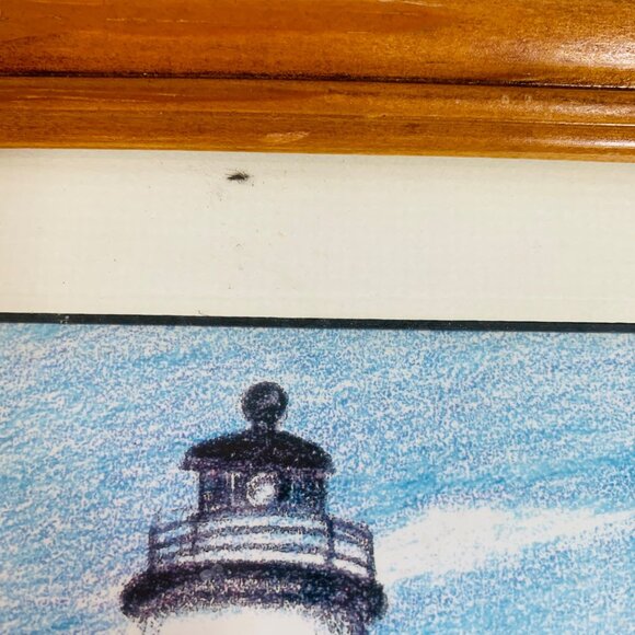 Coastal North Carolina Lighthouse Illustration Drawings VTG Set Of 2 Signed Art - Picture 11 of 14